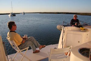 deweesanchorsunset 6 Dropping Anchor   South Carolina Salt Marshes   DeWeese Creek